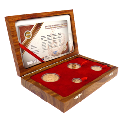 Pre-Owned 2015 South Africa Battle Of Britain Privy Krugerrand Proof Gold 4-Coin Set
