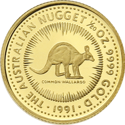 Pre-Owned 1991 Australian Nugget Proof Issue 1/20oz Gold Coin