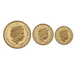 Pre-Owned 2011 UK Double, Full, and Half Sovereign Proof Gold 3-Coin Collection