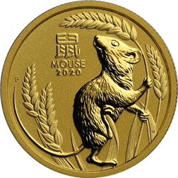 Pre-Owned 2020 Australian Lunar Mouse 1/4oz Gold Coin