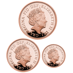 Pre-Owned 2019 UK Sovereign Proof Gold 3-Coin Set