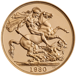 Pre-Owned 1980 UK Full Sovereign Proof Gold Coin