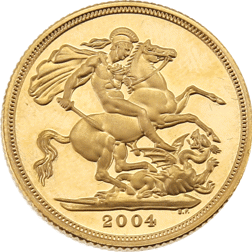 Pre-Owned 2004 UK Full Sovereign Proof Gold Coin