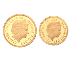 Pre-Owned 2009 UK Full and Half Sovereign Proof Gold Coin Set