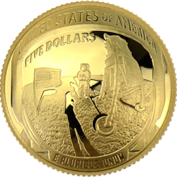 Pre-Owned 2019 US Apollo 11 50th Anniversary $5 Proof Gold Coin