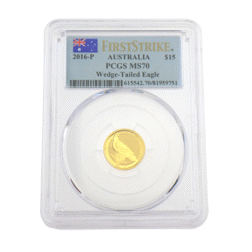 Pre-Owned Australian Wedge-Tailed Eagle PCGS MS70 First Strike 1/10oz Gold Coin - 6155542.70/8195975