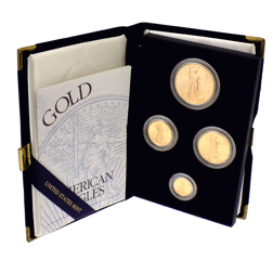 Pre-owned 1999 USA Eagle Gold Proof 4 Coin Set