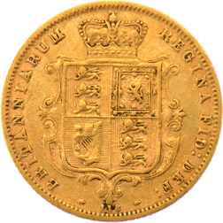 Pre-Owned 1880 London Mint DN.118 Victorian 'Shield' Half Sovereign Gold Coin