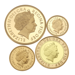 Pre-Owned 2001 UK Sovereign Gold Proof 4-Coin Collection