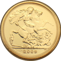 Pre-Owned 2009 UK Quarter Sovereign Stamp Cover Gold Coin