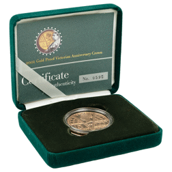 Pre-Owned 2001 UK Victorian Anniversary Crown Proof Gold Coin