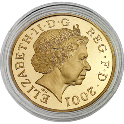 Pre-Owned 2001 UK Victorian Anniversary Crown Proof Gold Coin