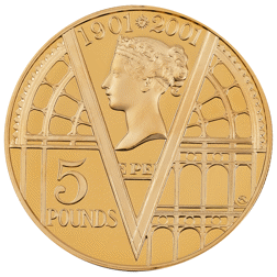 Pre-Owned 2001 UK Victorian Anniversary Crown Proof Gold Coin