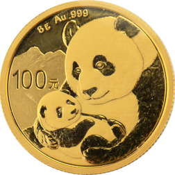 Pre-Owned 2019 Chinese Panda 8g Gold Coin