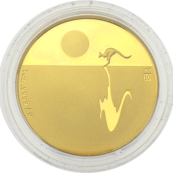 Pre-Owned 2017 Royal Australian Mint Kangaroo At Sunset 10th Anniversary 1oz Gold Proof Coin