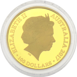 Pre-Owned 2017 Royal Australian Mint Kangaroo At Sunset 10th Anniversary 1oz Gold Proof Coin