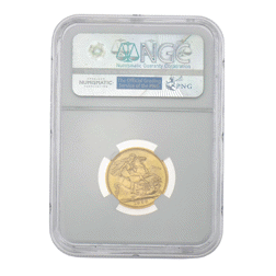 Pre-Owned 1958 UK Full Sovereign Gold Coin NGC Graded MS 65 -2721975-002