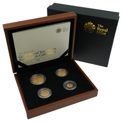Pre-Owned 2012 UK Double, Full, Half And Quarter Gold Proof Sovereign Four Coin Collection