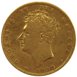 Pre-Owned 1829 London Mint George IV 'Shield' Full Sovereign Gold Coin