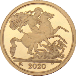Pre-Owned 2020 UK Half Sovereign Proof Gold Coin