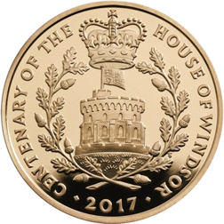 Pre-Owned 2017 House of Windsor £5 Proof Design Gold Coin