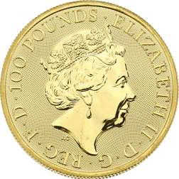 Pre-Owned 2020 UK Queen’s Beasts The White Lion of Mortimer 1oz Gold Coin