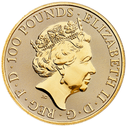 Pre-Owned 2020 UK Queen’s Beasts The White Lion of Mortimer 1oz Gold Coin