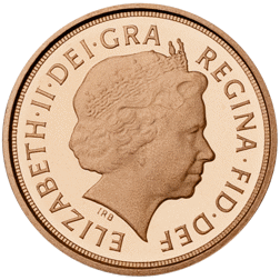 Pre-Owned 2015 UK Quarter Sovereign Proof Gold Coin