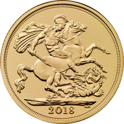 Pre-Owned 2018 UK Quarter Sovereign Proof Gold Coin
