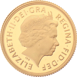 Pre-Owned 2018 UK Quarter Sovereign Proof Gold Coin