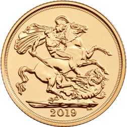 Pre-Owned 2019 UK Quarter Sovereign Proof Gold Coin