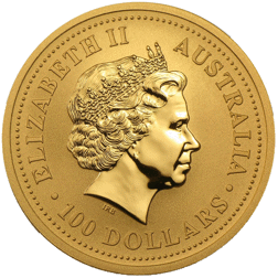 Pre-Owned 2005 Australian Lunar Rooster 1oz Gold Coin