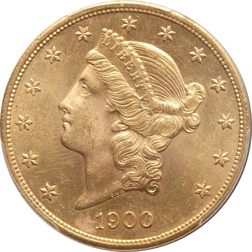 Pre-Owned 1900 USA $20 Double Eagle Gold Coin