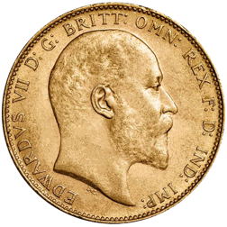 Pre-Owned UK Edward VII Full Sovereign Gold Coin - Mixed Dates