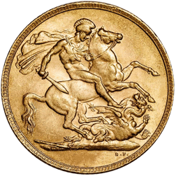 Pre-Owned UK Edward VII Full Sovereign Gold Coin - Mixed Dates
