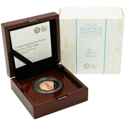 Pre-Owned 2019 UK Beatrix Potter Peter Rabbit 50p Proof Gold Coin