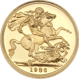 Pre-Owned 1986 UK Full Sovereign Proof Gold Coin