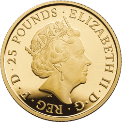 Pre-Owned 2020 UK Lunar Rat 1/4oz Gold Proof Coin