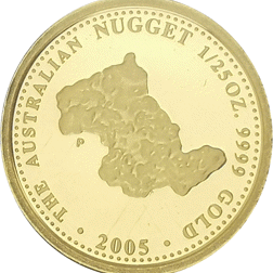 Pre-Owned Australian Nugget 1/25oz Gold Coin - Mixed Dates