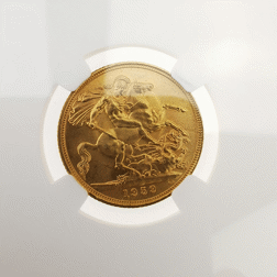 Pre-Owned 1959 UK Full Sovereign Gold Coin NGC Graded MS 64 - 4866477-019