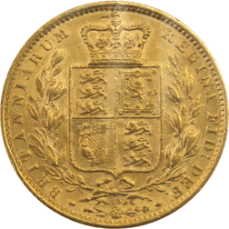 Pre-Owned 1869 London Mint DN.15 Victorian 'Shield' Sovereign Gold Coin