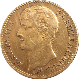 Pre-Owned AN XI French 40 Franc Napoleon First Consul Gold Coin