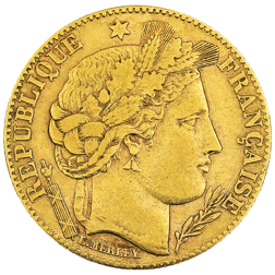 Pre-Owned 1899 Third Republic French 10 Franc 'Ceres' Gold Coin