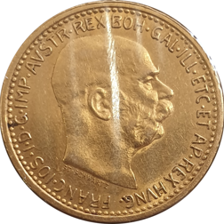 Pre-Owned 1911 Hungarian 10 Corona Franz Joseph I Gold Coin