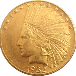 Pre-Owned 1932 USA $10 Dollar Indian Head Philadelphia Gold Coin
