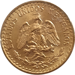 Pre-Owned 1945 Mexican Dos Pesos Gold Coin