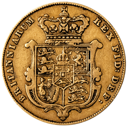 Pre-Owned 1830 UK George IV 'Bare Head' Full Sovereign Gold Coin