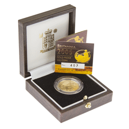 Pre-Owned 2005 UK Britannia 1/4oz Proof Gold Coin