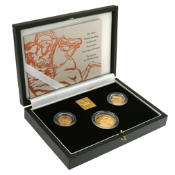 Pre-Owned 2000 UK Double, Full & Half Sovereign Gold Proof 3-Coin Set