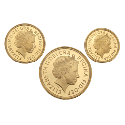 Pre-Owned 2000 UK Double, Full & Half Sovereign Gold Proof 3-Coin Set